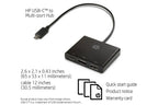 Original HP USB-C to Multi-Port Hub, external HDMI, USB-C, USB 3.0, 1BG94AA, 918965-001, 919666-001