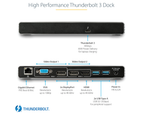 Startech TB3DK2DHV 85W PD Powered Dual 4K Network Card Multi-Port Mac/Win Thunderbolt3 Expansion Dock