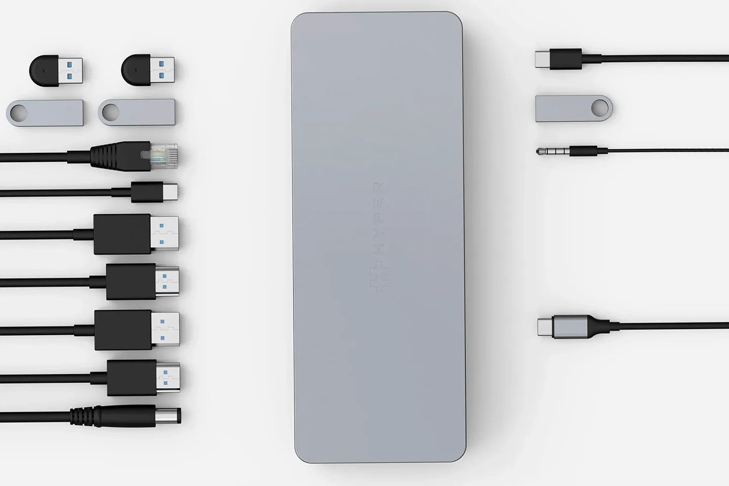 HyperDrive 14-Port USB-C Docking Station Chromebook Type-C Hub 4K@60Hz, 65W PD  Play for Chrome OS Laptops