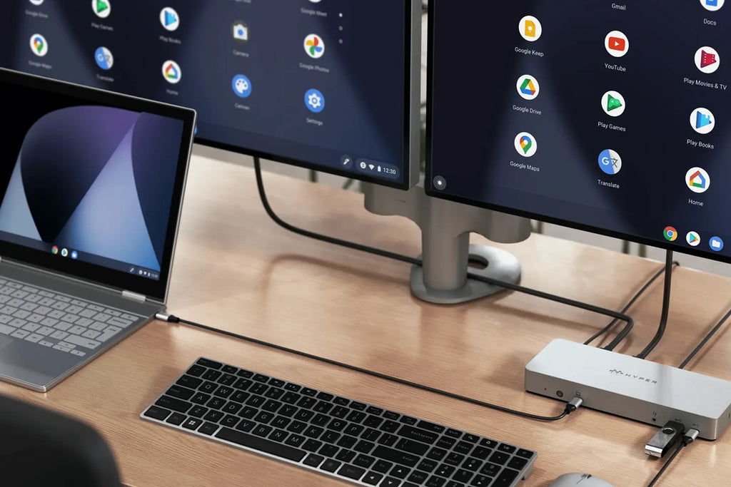 HyperDrive 14-Port USB-C Docking Station Chromebook Type-C Hub 4K@60Hz, 65W PD  Play for Chrome OS Laptops