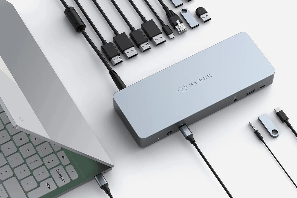 HyperDrive 14-Port USB-C Docking Station Chromebook Type-C Hub 4K@60Hz, 65W PD  Play for Chrome OS Laptops