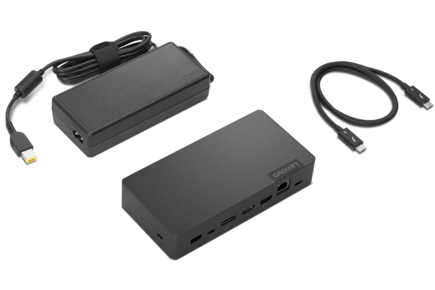 Lenovo 40AV0135US Thunderbolt 3 Essential Dock Universal compatibility, 135W adapter, standard Thunderbolt cable