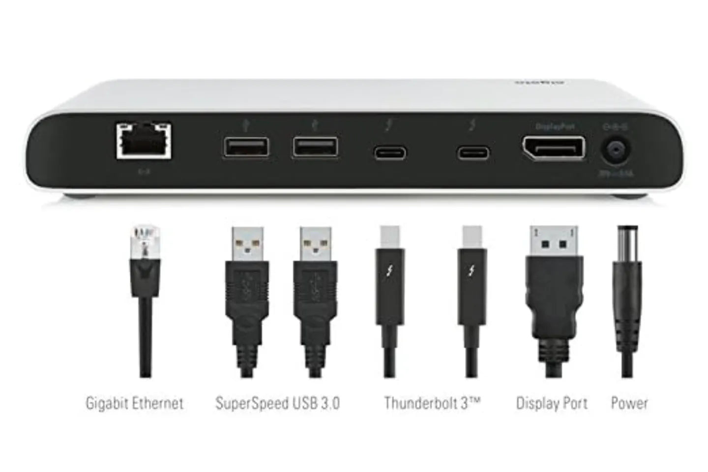 Elgato Thunderbolt 3 Dock, 40GB/s high-speed expansion dock, dual 4K support, 2 Thunderbolt 3 ports, aluminum alloy base.