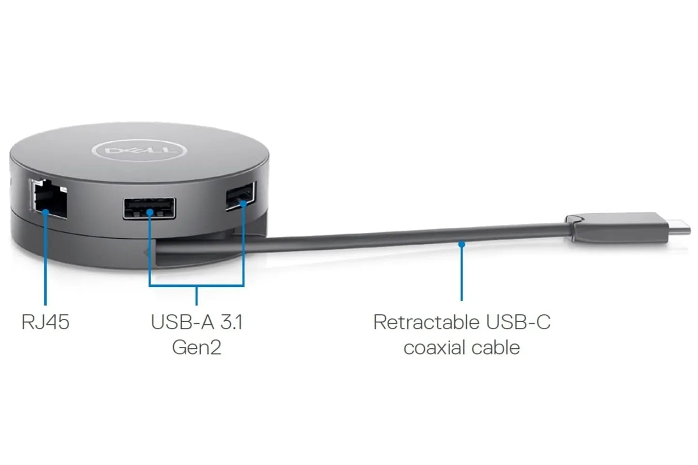 Dell Laptop Extension Adapter USB 3.1 Type-C Connection (HDMI/DP/VGA/LAN/USB3.1) DA310