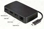 LINTES Portable Thunderbolt 3 Dock with Dual 4K 60Hz USB 3.0 PCI-E Gigabit Ethernet Adapter
