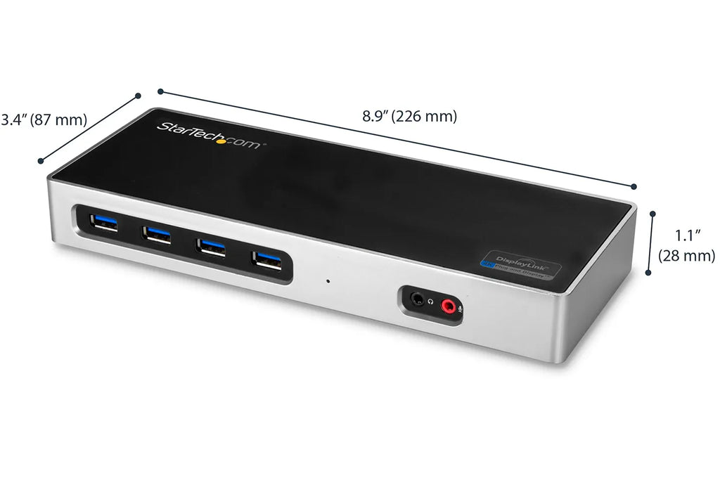 StarTehc DK30A2DH displaylink Dual Monitor 4K 60Hz&nbsp; 6x USB Type-A, GbE Mac/Windows