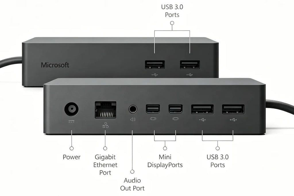 Microsoft Surface Connect Docking Station 2*miniDP 4*USB3.0 1*RJ45 1*3.5mm
