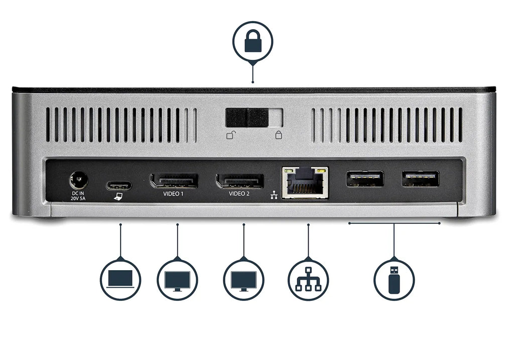 StarTech MST30C2HDPPD Dual-Monitor USB-C Dock for Windows® - 2.5” SATA SSD/HDD Bay