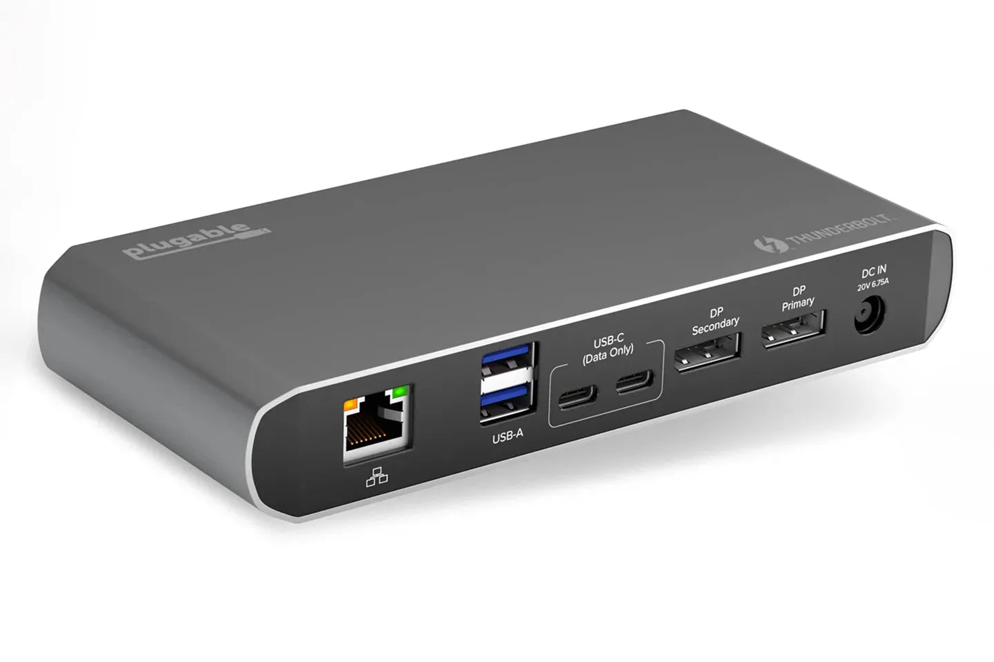 Plugable TBT3-UDC1 Thunderbolt™ and USB-C Dual Display Docking Station with 60W Host Charging
