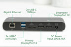 Plugable TBT3-UDC1 Thunderbolt™ and USB-C Dual Display Docking Station with 60W Host Charging