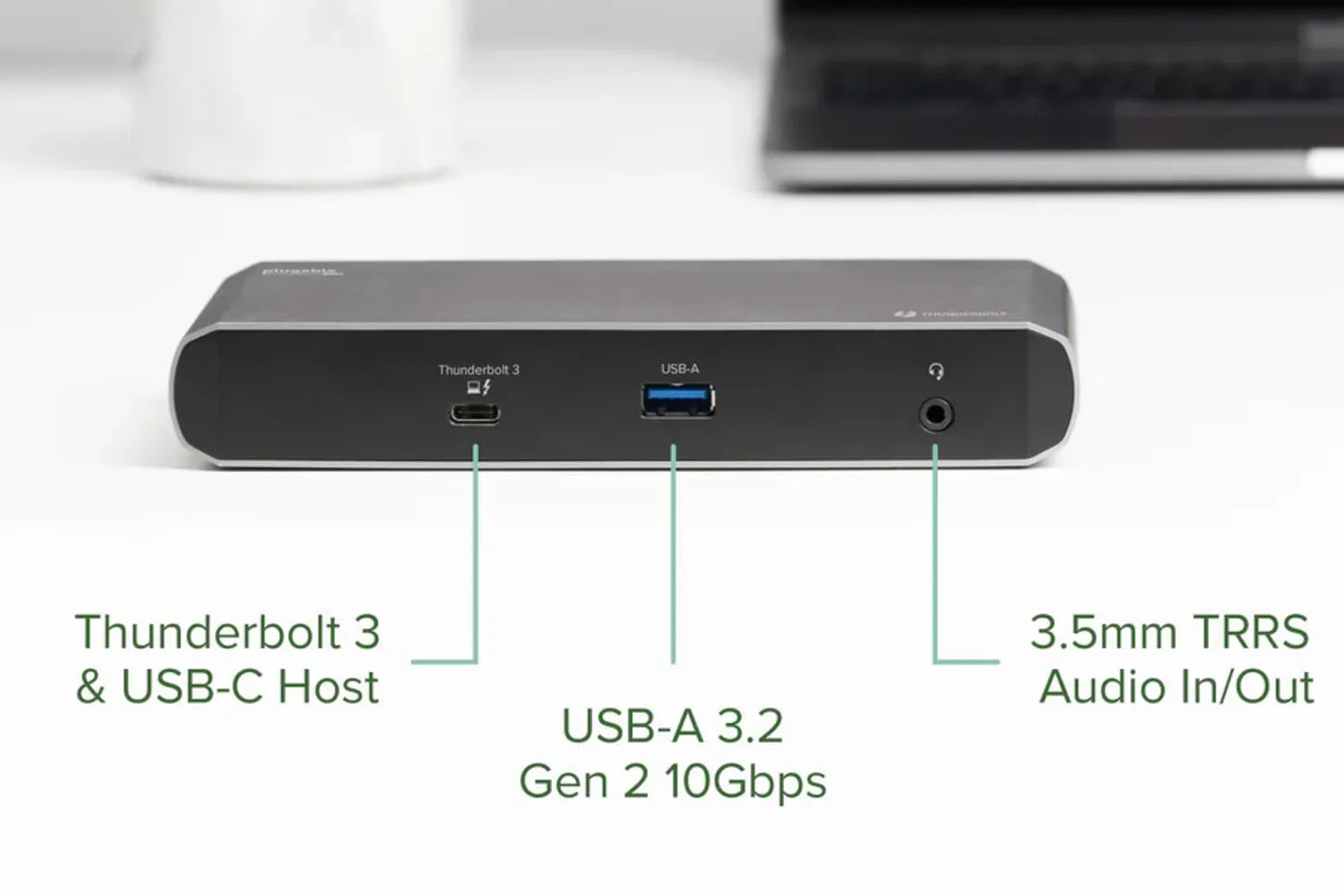 Plugable TBT3-UDC1 Thunderbolt™ and USB-C Dual Display Docking Station with 60W Host Charging
