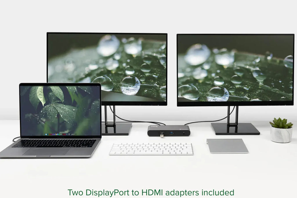 Plugable TBT3-UDC1 Thunderbolt™ and USB-C Dual Display Docking Station with 60W Host Charging