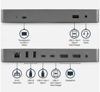 StarTech TB3CDK2DP Thunderbolt™ 3 Dock Dual Monitor 4K60Hz Docking Station 60W PD 5x USB Hub Gen2 10Gbps