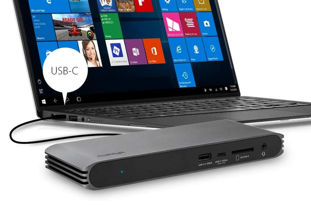 CalDigit USB-C Pro Dock - 85W Charging, Thunderbolt 3, UHS II SD Card Slot, USB A x 3, Dual DisplayPort 1.2, LAN