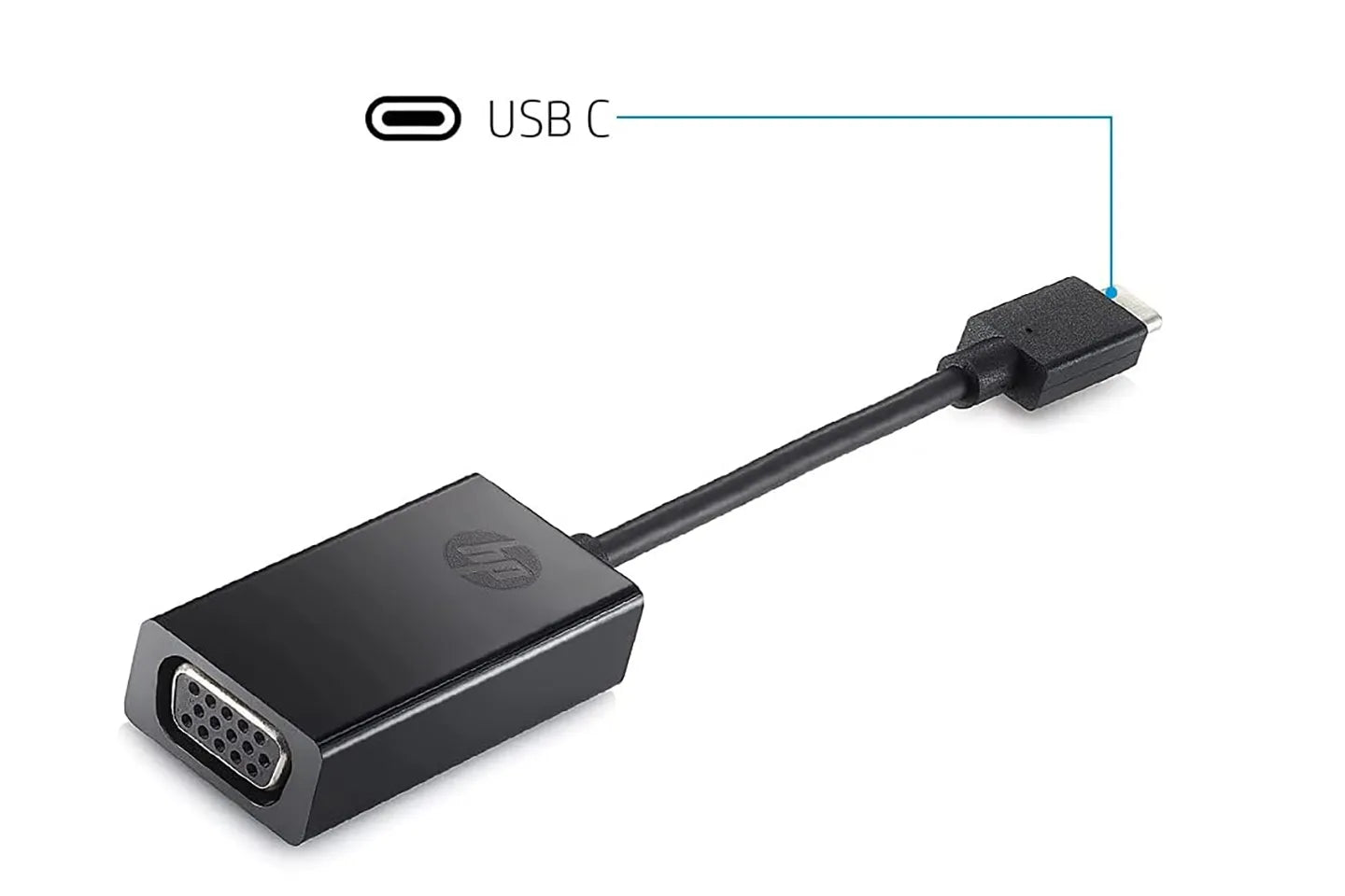 HP USB-C (Thunderbolt 3) to VGA Adapter | N9K76AA | 831117-001, 831751-001