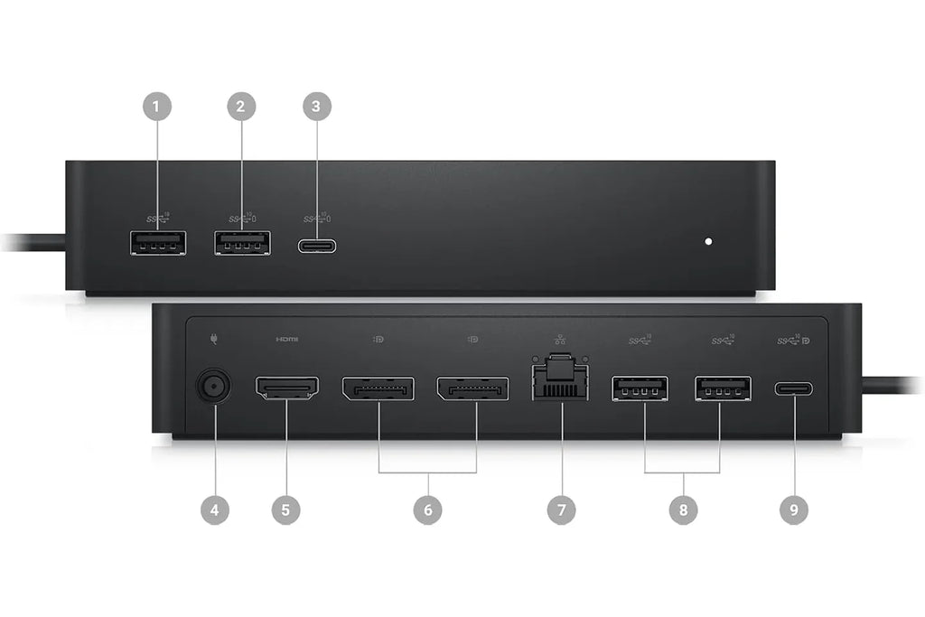 Dell UD22 docking station  four 4K displays, 10G Gen 2 speeds, and is compatible with macOS and Windows.
