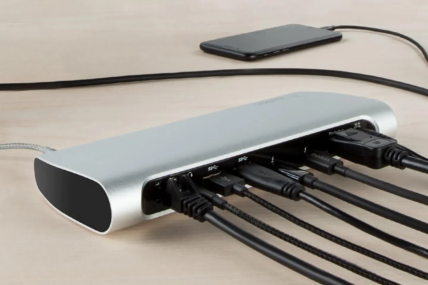 Belkin F4U095 Thunderbolt 3 Dock (Designed for MacBook Pro, 40 Gbps, 85W power, dual 4K 60Hz)