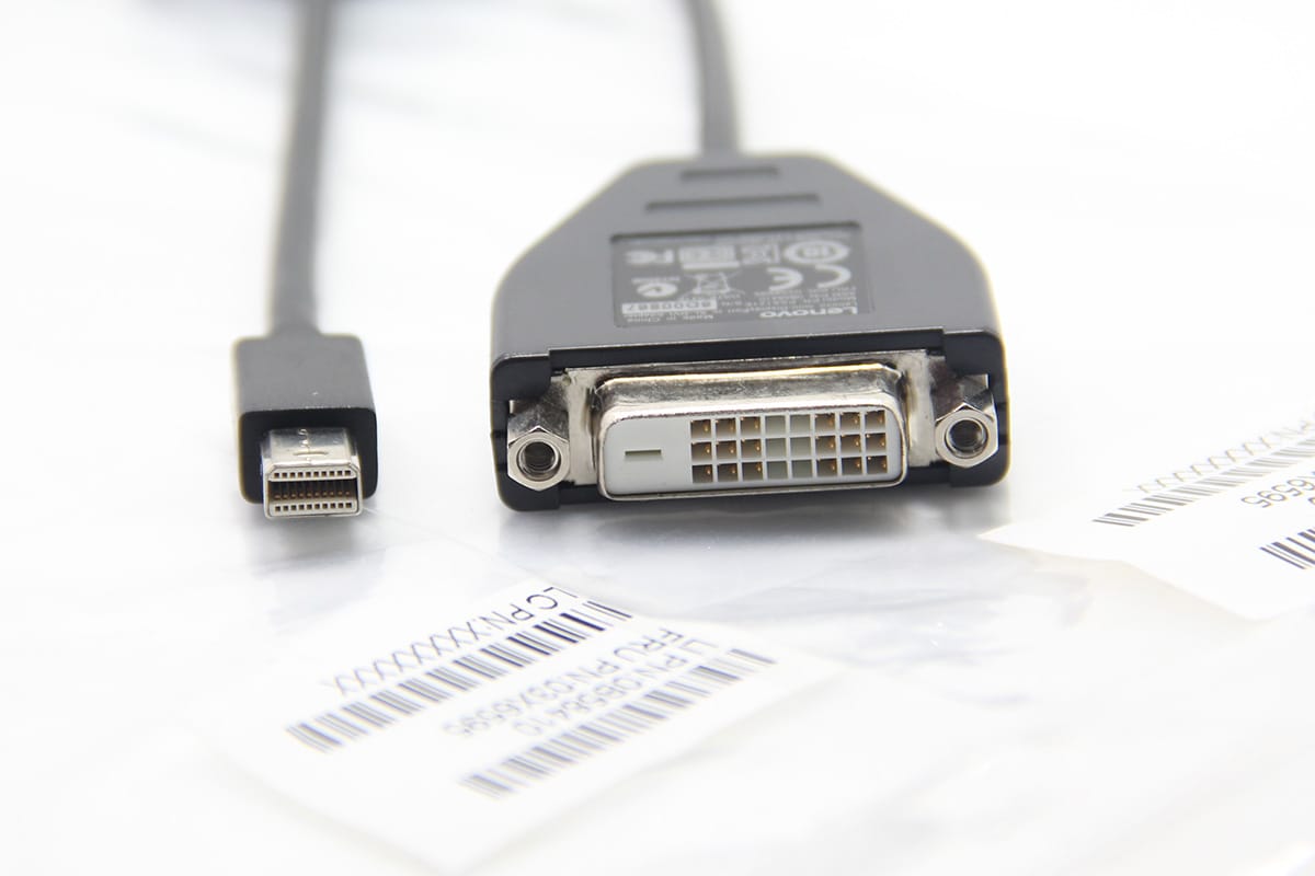 Lenovo ThinkStation Mini DisplayPort DP to Single link DVI-D Cable Adapter 03X6595 PS8121E 0B58410