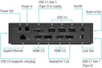 Targus DOCK190USZ Dual-Screen 4K 60Hz External Dock for Laptops with 100W PD Power Supply
