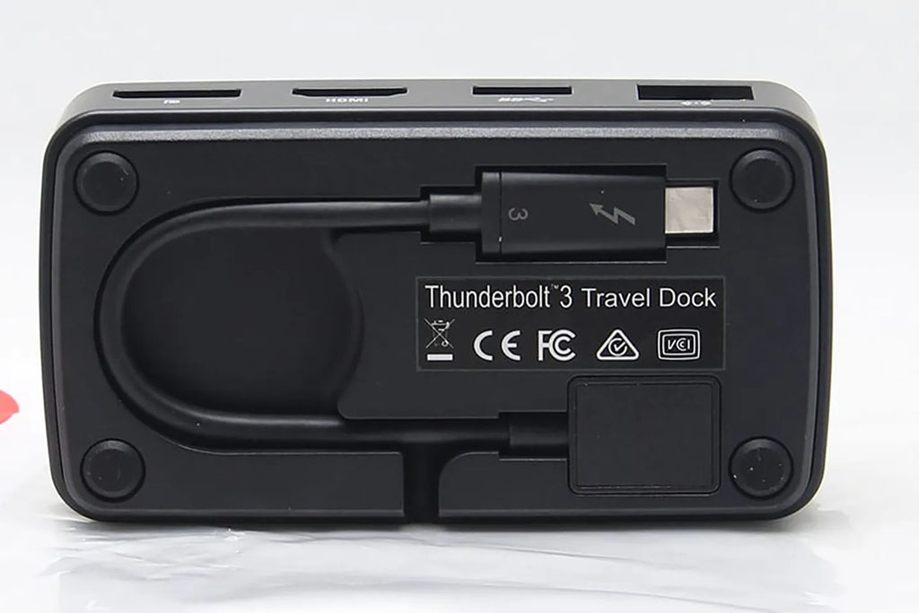 LINTES Portable Thunderbolt 3 Dock with Dual 4K 60Hz USB 3.0 PCI-E Gigabit Ethernet Adapter