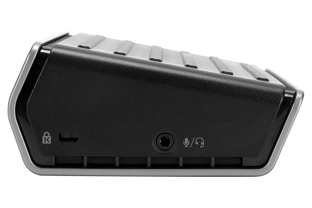 Targus full-featured C-type docking station DOCK410 with dual external monitors, USB 3.0 Gigabit Ethernet, and PD 60W power supply