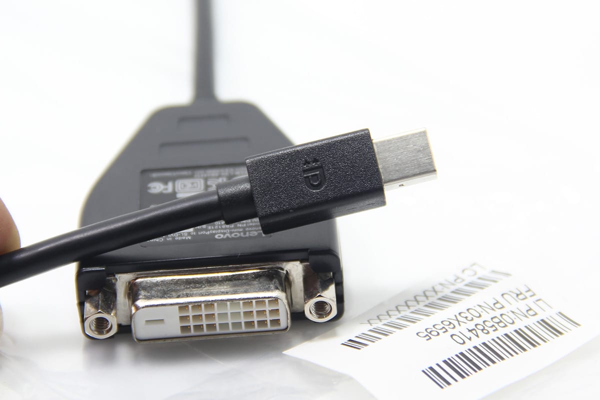 Lenovo ThinkStation Mini DisplayPort DP to Single link DVI-D Cable Adapter 03X6595 PS8121E 0B58410